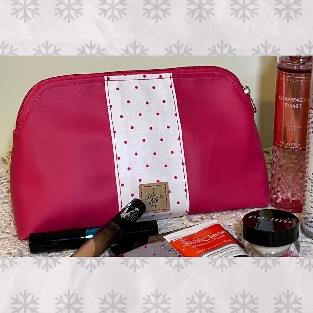 Barbiecore Pink Dot Cosmetic Pouch